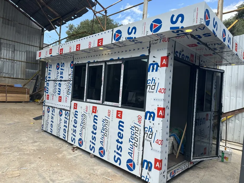 250x400 Kompozit Kaplama Güvenlik Bekçi Kulübesi