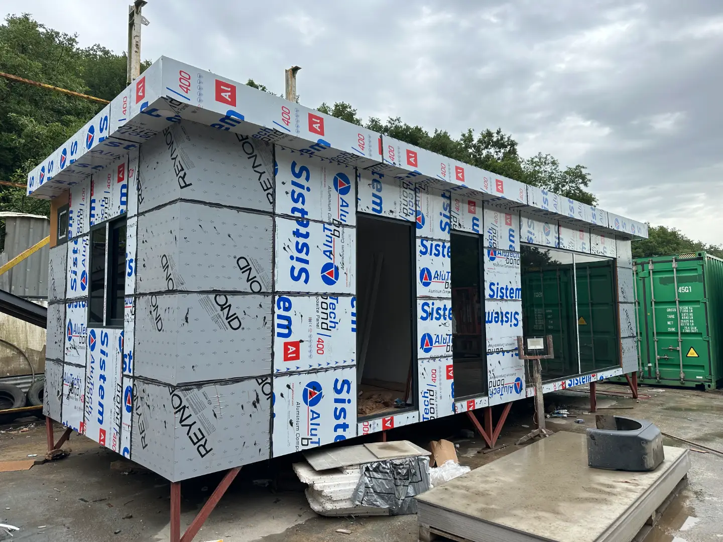 350cmx900cm ÖZEEL ÜRETİM KOMPOZİT KAPLAMA OFİS KONTEYNER